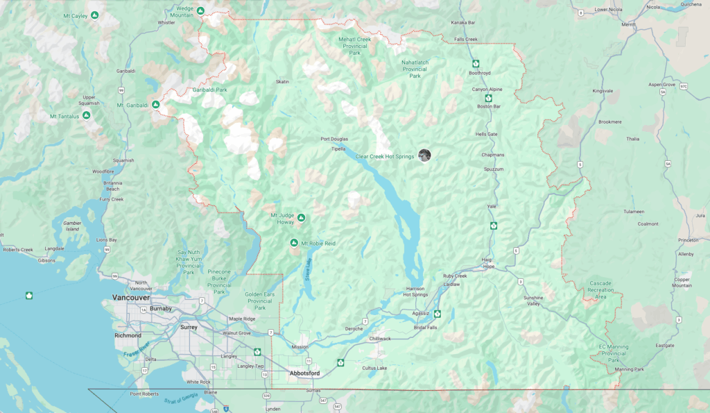 Foundation Repair near me in Fraser Valley Chilliwack Abbottsford Agassiz Langley Mission, British Columbia - Service Area Map | Concrete Foundation Repair in British Columbia
